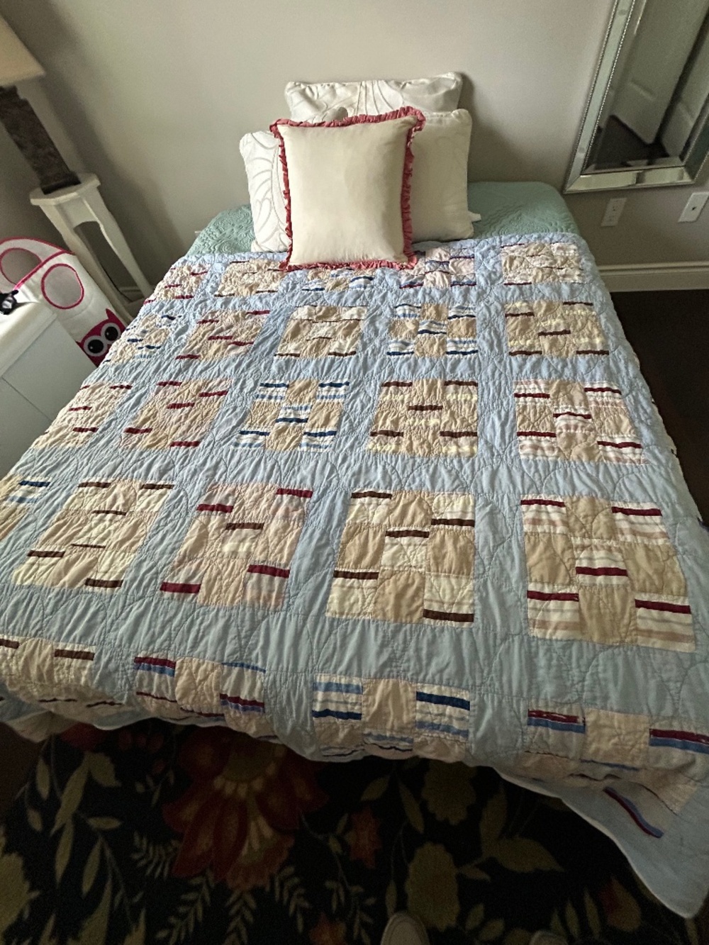 Authentic Vintage Hand-Stitched Quilt